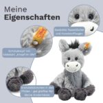 Steiff Kuscheltier Esel, Süßes Stofftier mit Kunststoffaugen, Kinder, Jungen & Mädchen, Friends, Plüschtier 20 cm – Bild 4