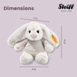 Steiff Hoppie Hase 18 cm hellgrau, Plüschtier Hase mit Schlappohren, Soft Cuddly Friends, flauschiges Stofftier zum K - Image 2