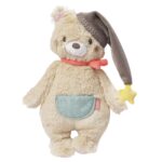 Fehn Kuscheltier Bär Bruno – Weicher Teddybär für Neugeborene als Einschlafhilfe - Stofftier zum Greife