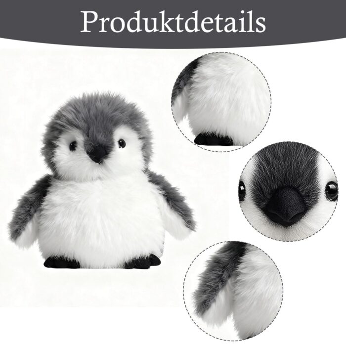 JcvPot Pinguin Kuscheltier, Weiches Stofftier Für Kinder Und Babys, Kuscheltier Pinguin Plüschtier, Plüschtier - Image 6