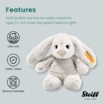 Steiff Hoppie Hase 18 cm hellgrau, Plüschtier Hase mit Schlappohren, Soft Cuddly Friends, flauschiges Stofftier zum K - Image 3