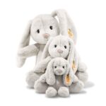 Steiff Hoppie Hase 18 cm hellgrau, Plüschtier Hase mit Schlappohren, Soft Cuddly Friends, flauschiges Stofftier zum K - Image 5