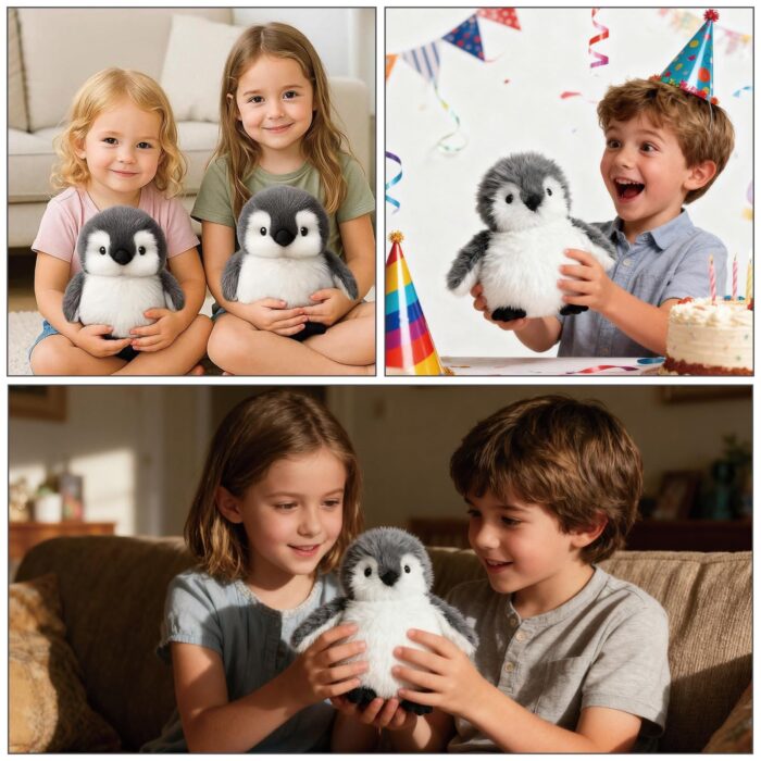 JcvPot Pinguin Kuscheltier, Weiches Stofftier Für Kinder Und Babys, Kuscheltier Pinguin Plüschtier, Plüschtier - Image 3