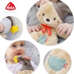 Fehn Kuscheltier Bär Bruno – Weicher Teddybär für Neugeborene als Einschlafhilfe - Stofftier zum Greife - Image 4