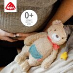 Fehn Kuscheltier Bär Bruno – Weicher Teddybär für Neugeborene als Einschlafhilfe - Stofftier zum Greife - Image 5